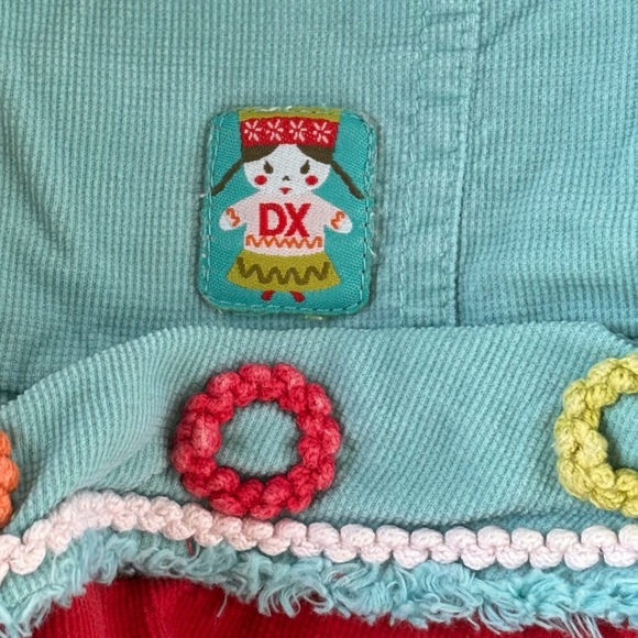 ⭒ 18M Deux Par Deux Unique Embroidered Dress Floral Design Buttons Ruffles ⭒ - Picture 4 of 10